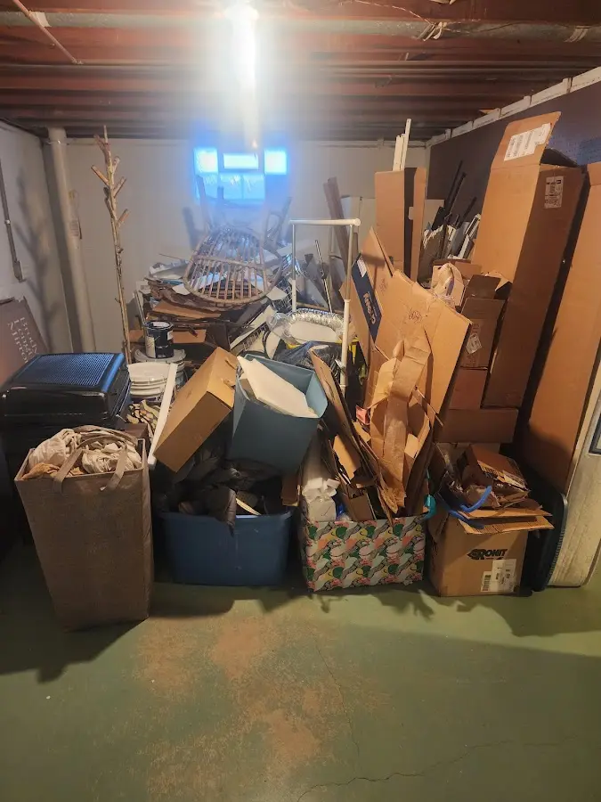 Roll-off dumpster container at job site for Construction Dumpster Rental in Granite Hills